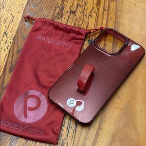 Loopy Case Burgundy Phone Case with Loop
